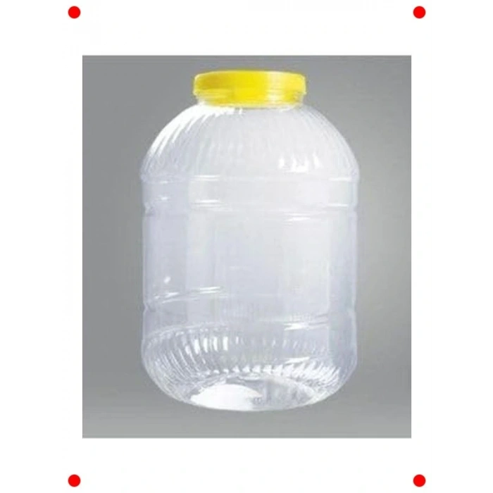 Sarı Kapaklı Şeffaf Turşu Bidonu - 3 Litre