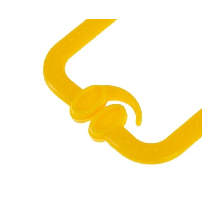 Sarı Kare Şekilli Çıngıraklı Puset Halkası