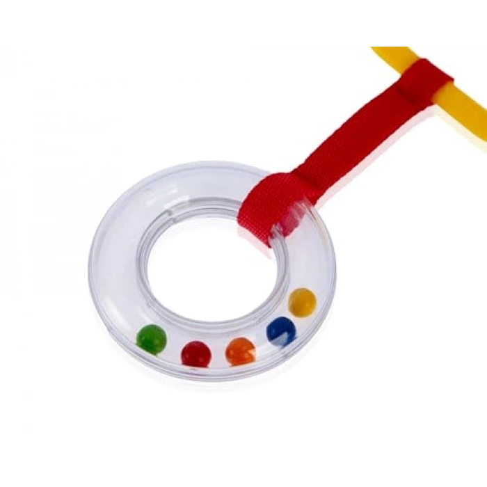 Sarı Kare Şekilli Çıngıraklı Puset Halkası