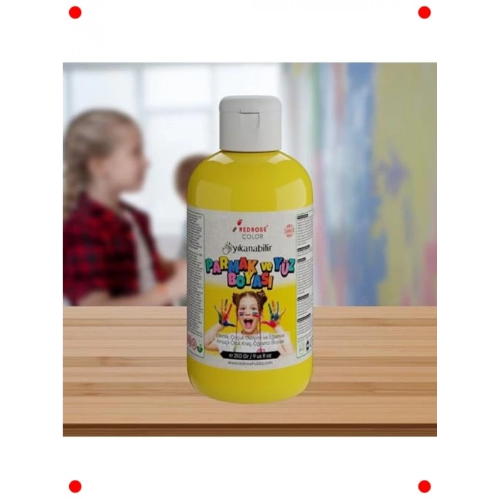 Sarı Parmak Boyası - Çocuk Sanat Malzemesi
