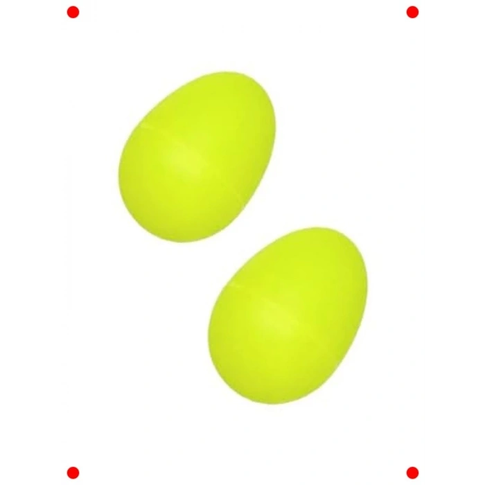 Sarı Plastik Yumurta Marakas Seti - 2 Adet