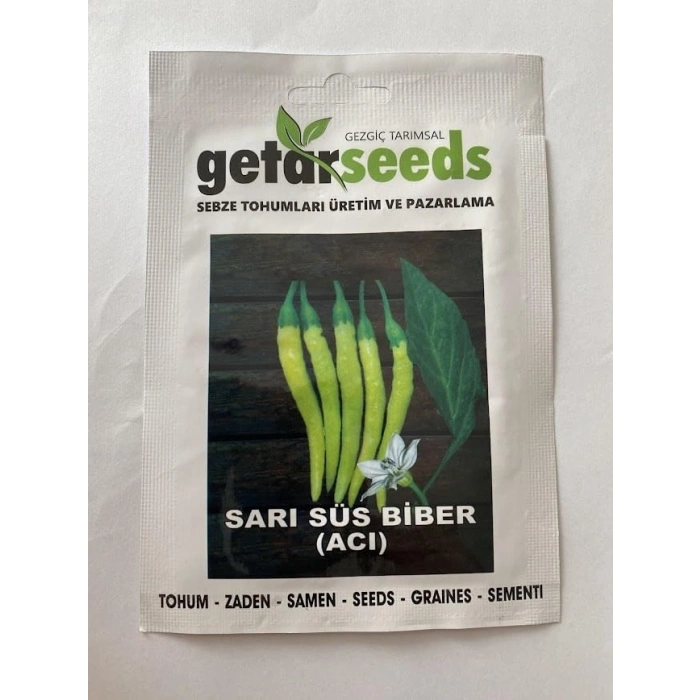 Sarı süs biber tohumları, 3 gram, bahçe dekorasyonu için