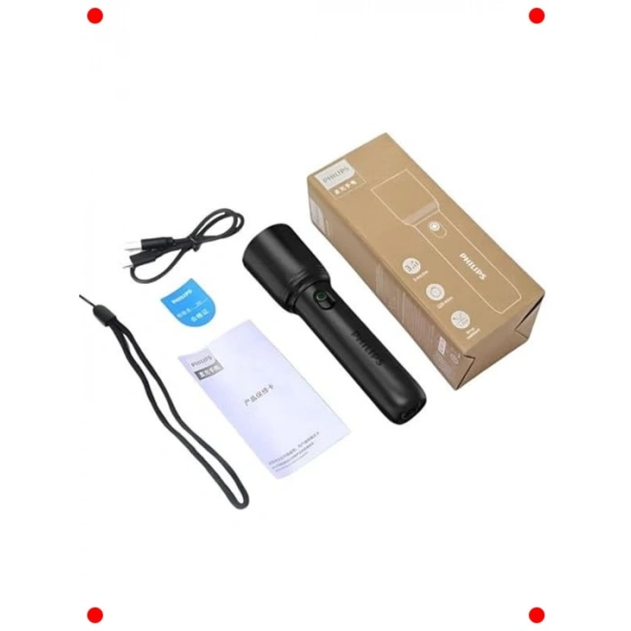 Şarj Edilebilir 400 Lümen LED El Feneri - Zoom, SOS Modlu