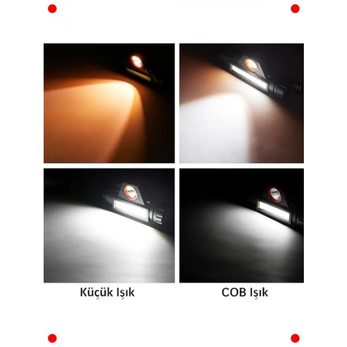 Şarj Edilebilir LED Kafa Feneri – 200 Lümen, Su Geçirmez