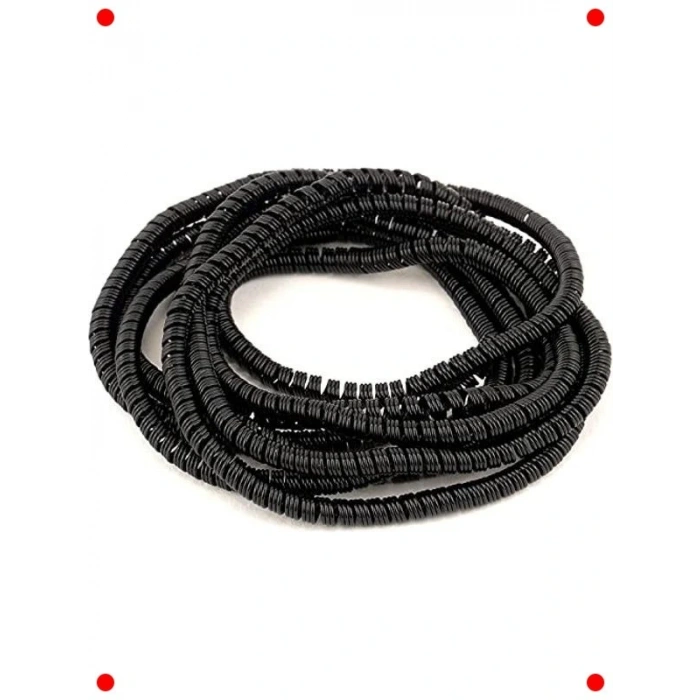 Şarj Kablosu Spiral Koruyucu Kılıf - Siyah