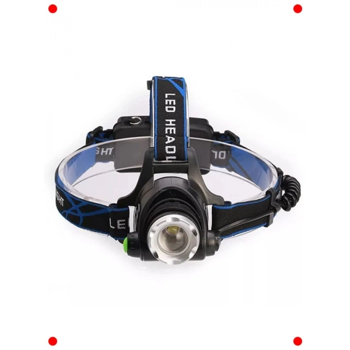 Şarjlı Ayarlanabilir Zoomlu LED Kafa Feneri - 3 Modlu