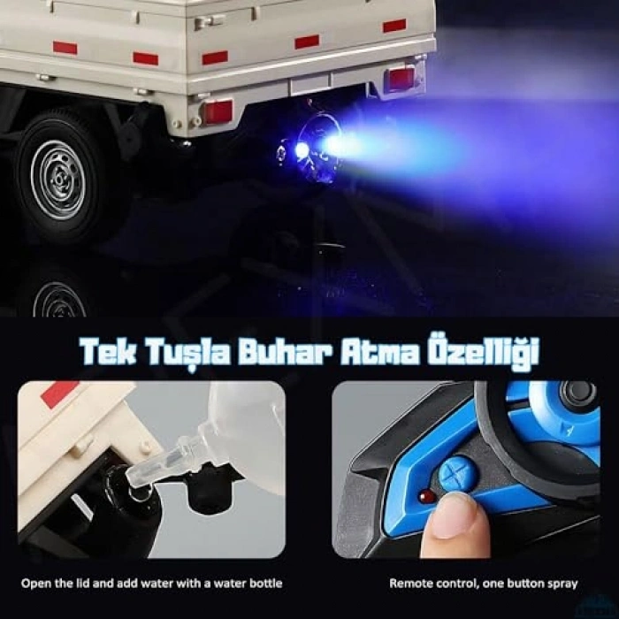 Şarjlı Buhar Atan Rc Kamyonet - Uzaktan Kumandalı Araç