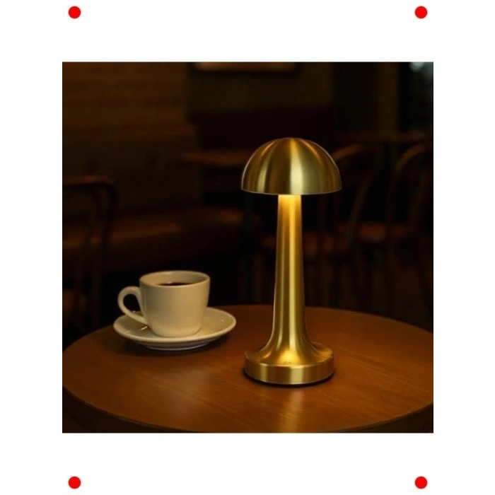 Şarjlı Dekoratif Masa Lambası, 3 Renk, Dimmerli