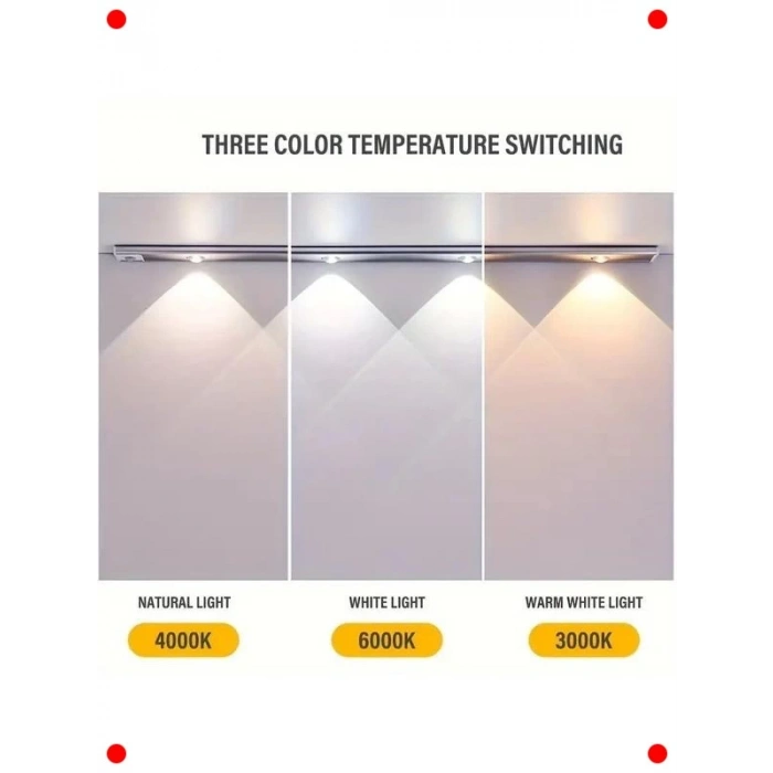 Şarjlı Hareket Sensörlü LED Şerit | 60cm & 3 Renk