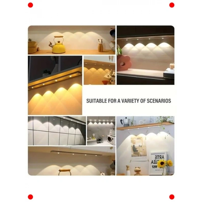 Şarjlı Hareket Sensörlü LED Şerit | 60cm & 3 Renk