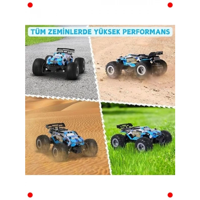 Şarjlı Kumandalı Drift Off-Road Araba – Mavi