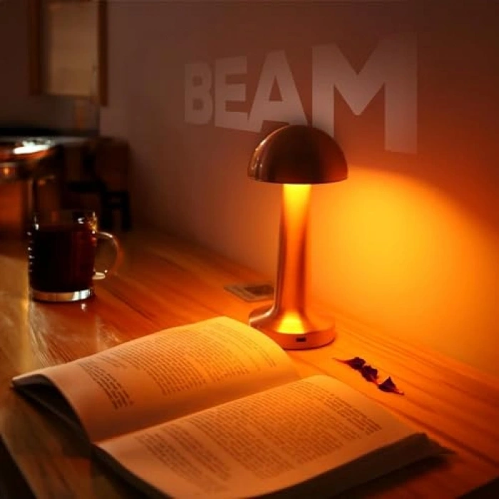 Şarjlı Masa Lambası, Dimmerli, 3 Kademeli Işık Modu, Restoran İçin