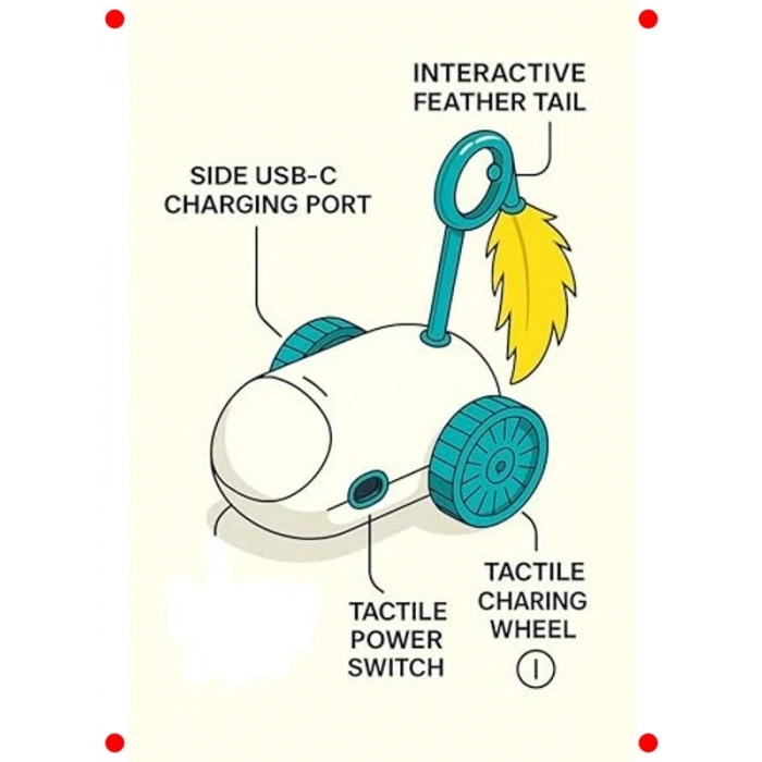 Şarjlı Otomatik Hareketli Evcil Hayvan Oyuncağı