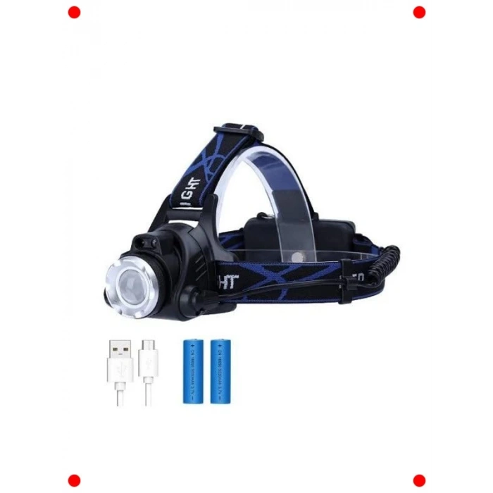 Şarjlı Zoomlu LED Kafa Feneri - 300 Lümen