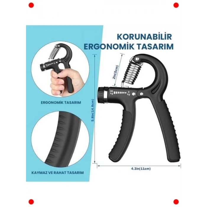 Sayaçlı El ve Bilek Güçlendirici Yay - Egzersiz Aleti