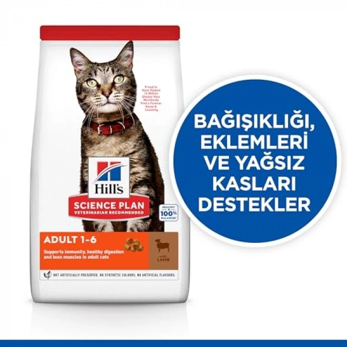 SCIENCE PLAN Yetişkin Kuzulu Kedi Maması 3