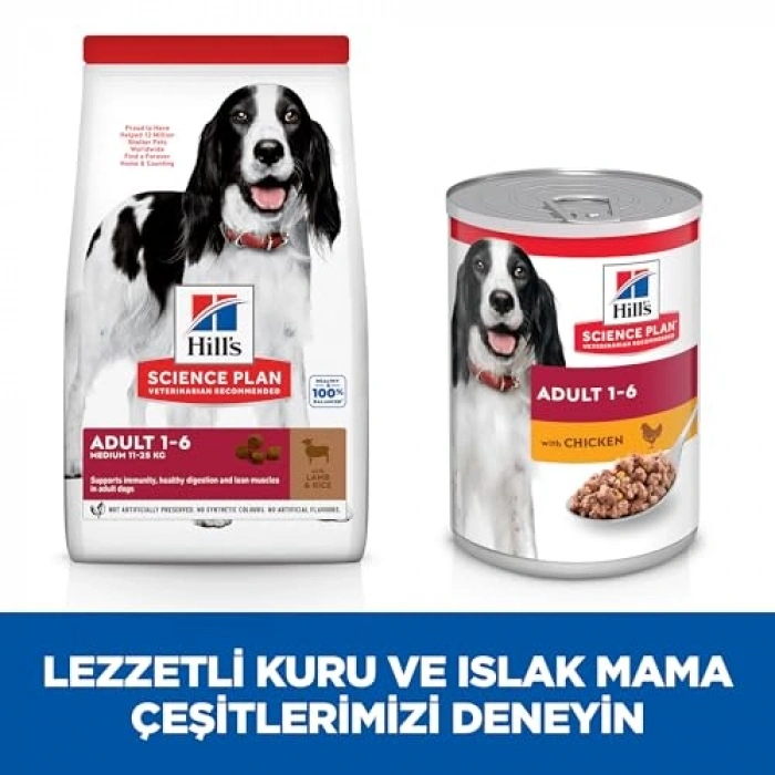 Science Plan Yetişkin Orta Irk Kuzulu ve Pirinçli Köpek Maması 12 + 2