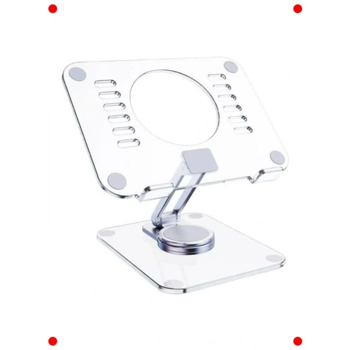 Şeffaf 360° Dönen Çok Fonksiyonlu Dizüstü Tablet Standı