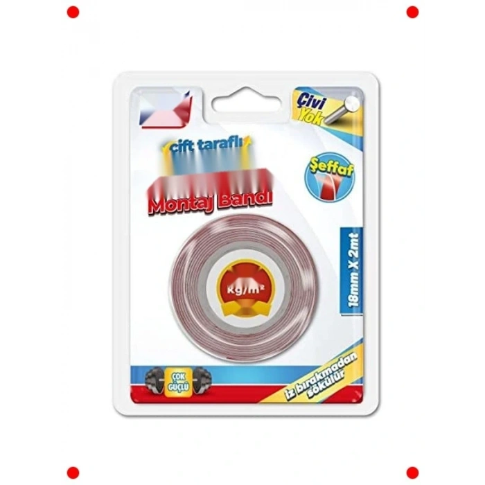 Şeffaf Çift Taraflı Akrilik Montaj Bandı