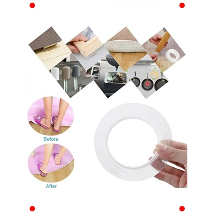 Şeffaf Çift Taraflı Nano Bant 3 Metre