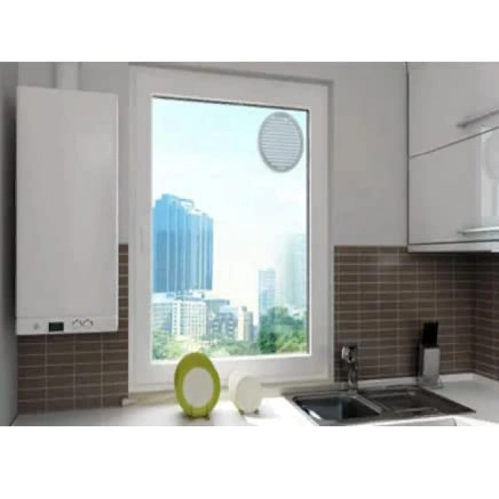 Şeffaf Doğal Havalandırma Cam Menfezi - 18 cm Çapında