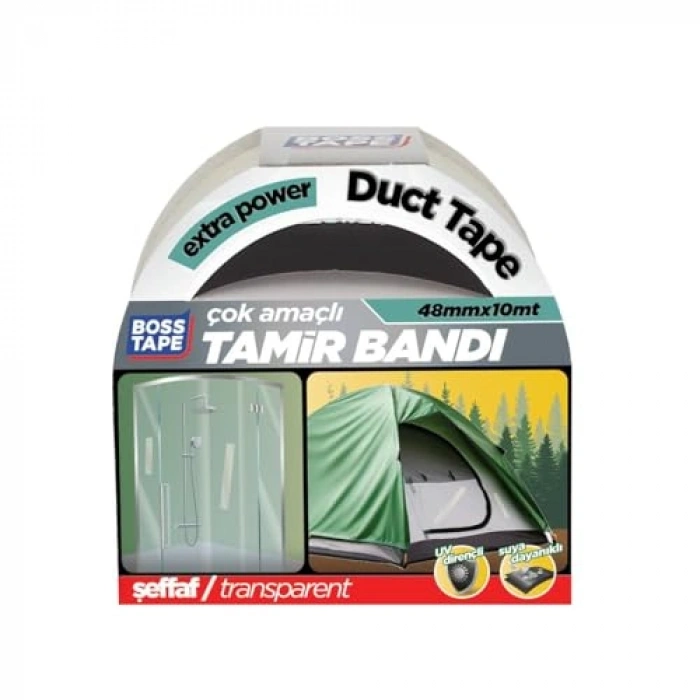 Şeffaf Duct Onarım Bandı, 48 mm x 10 m