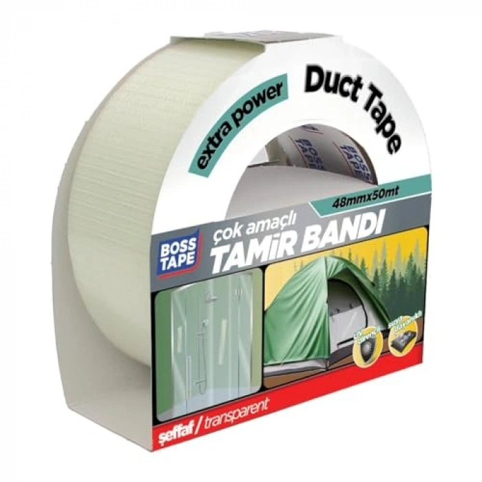 Seffaf Duct Onarim Bandi, 48 mm x 50 m, Seffaf