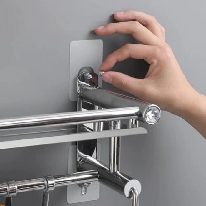 Şeffaf Duvara Monte Vida Kancaları - İz Bırakmayan Asma Çivi Seti (4 Adet)