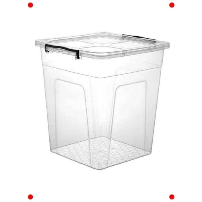 Şeffaf Kilitli Kapaklı Saklama Kutusu (20 Litre)
