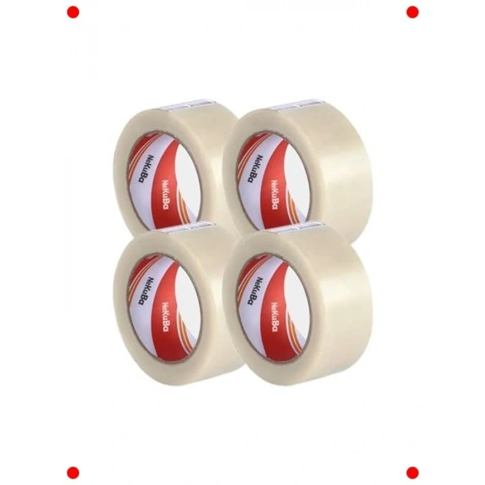 Şeffaf Koli Bandı 45mm x 100m, Dayanıklı, 4lü Paket