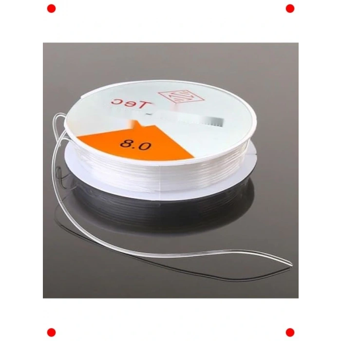 Şeffaf Likralı Misina İp - 0.8 mm