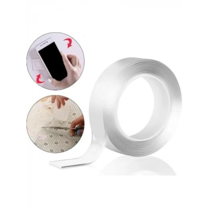 Şeffaf Nano Bant, 2MT 3cmX1mm Güçlü Yapışkan ile