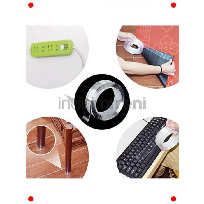 Şeffaf Nano Yapıştırıcı Bant, 2 Metre