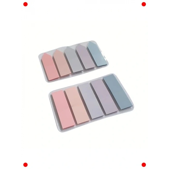 Şeffaf Renkli Yapışkan Not ve İndeks Seti