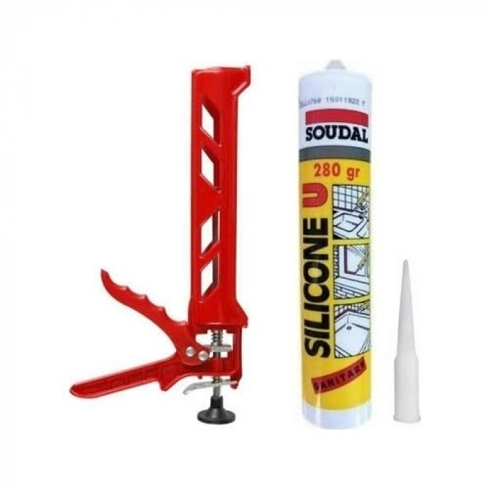 Şeffaf Silikon ve Plastik Silikon Tabancası, 280 ml Kapasite