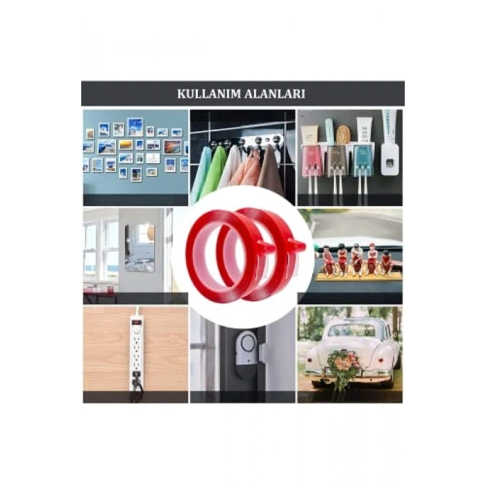 Şeffaf Silikonlu Çift Taraflı Bant, Su Geçirmez Akrilik