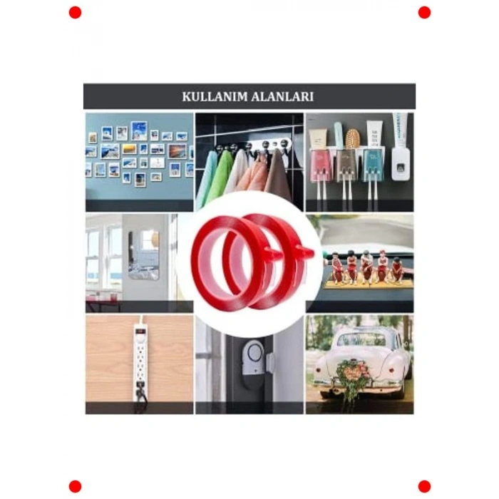 Şeffaf Su Geçirmez Çift Taraflı Montaj Bandı (5m x 10mm)