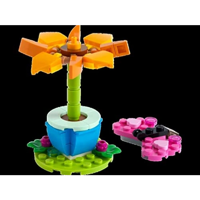 Şeffaf Torba Seti ile Bahçe Çiçeği ve Kelebek Teması