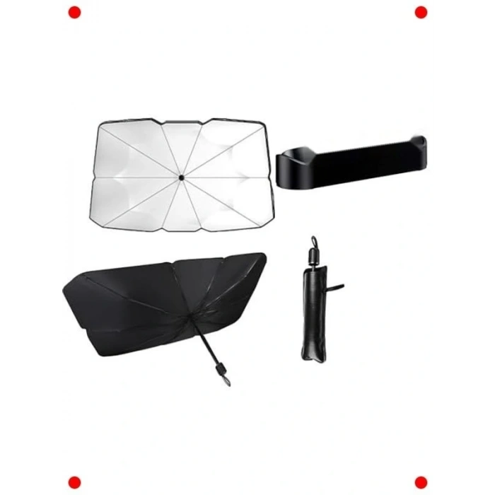 Şemsiye Tipi Katlanabilir Oto Güneşlik ve Numaratör Seti