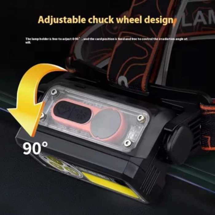 Sensörlü LED Kafa Lambası - 300 Lümen, USB Şarj Edilebilir ve Su Geçirmez