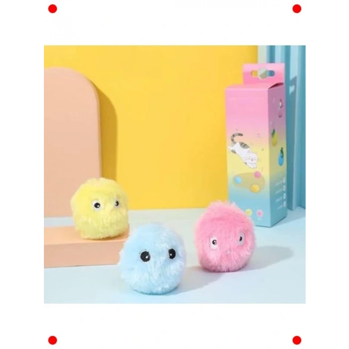 Sensörlü Peluş Kedi Oyun Topu | 3 Sesli Eğlenceli