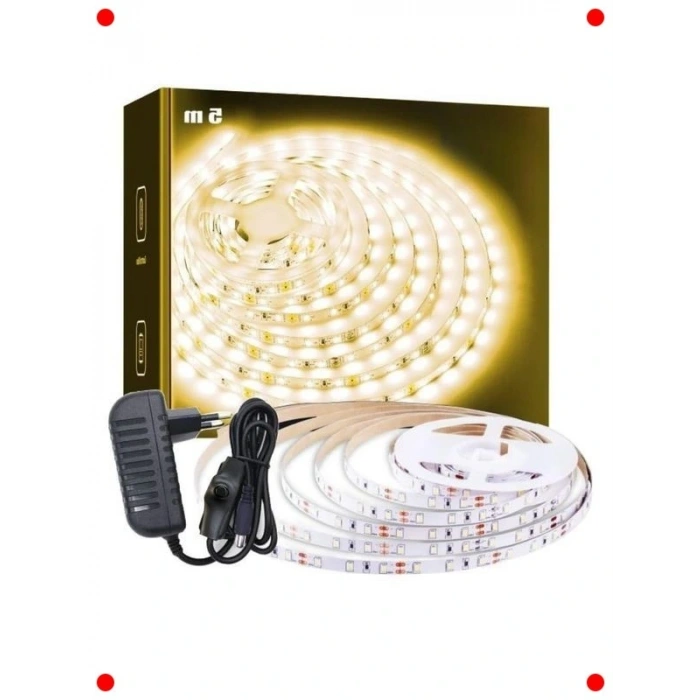 Şerit  Aydınlatma Seti 5 Metre - Gün Işığı ptörlü