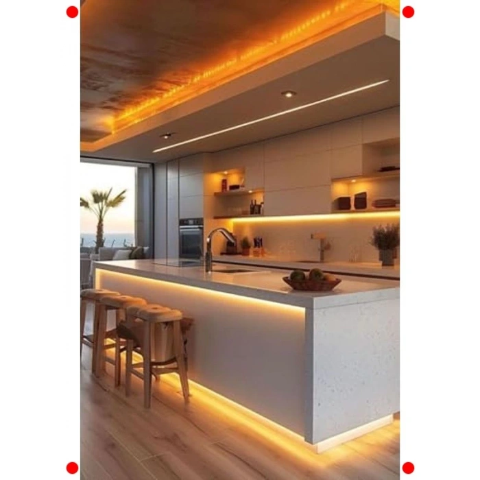 Şerit Led Aydınlatma Seti 5 Metre - Gün Işığı Adaptörlü