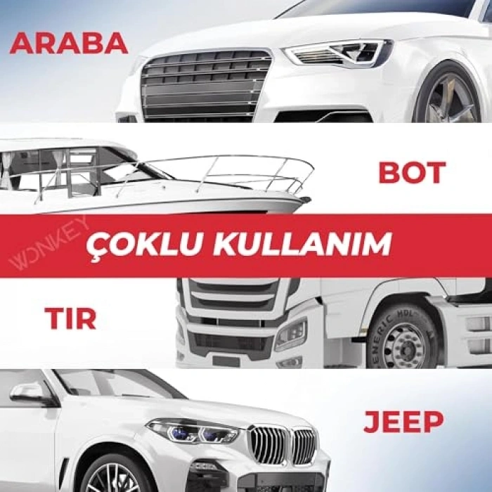 Sert Fırça ile Lastik Temizleme Seti, Araç için