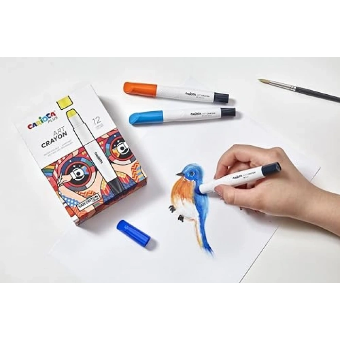 Sert Kutuda 12li Sanat Pasteli, Renkli ve Kaliteli