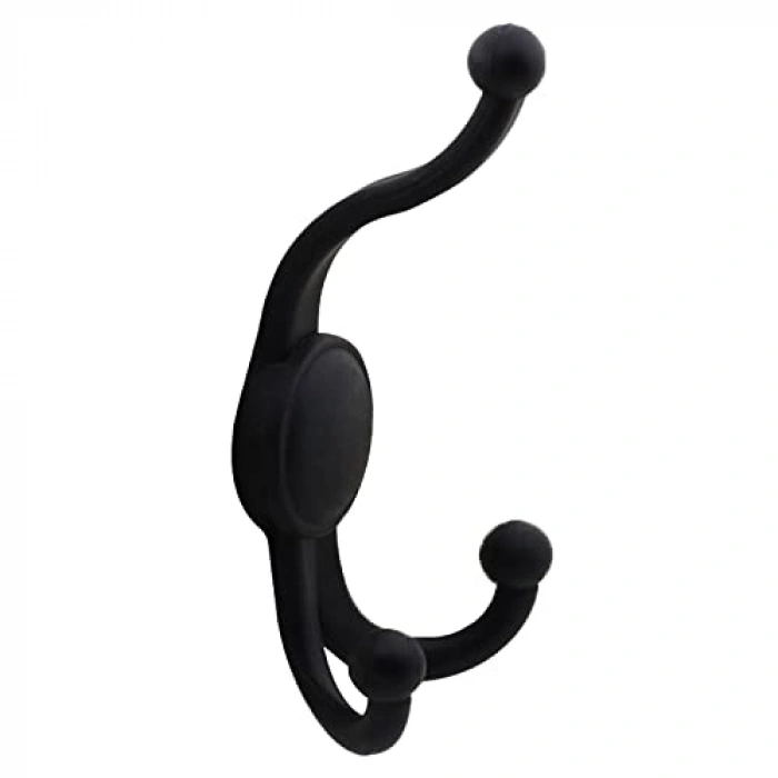 Sert Plastik Siyah Askılık, 5 ADET Portmanto Elbise Askısı