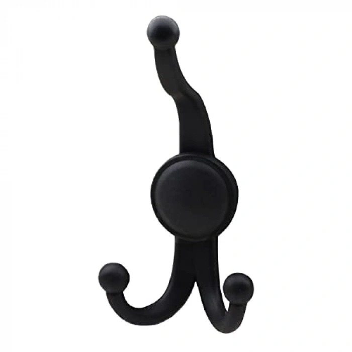 Sert Plastik Siyah Askılık, 5 ADET Portmanto Elbise Askısı