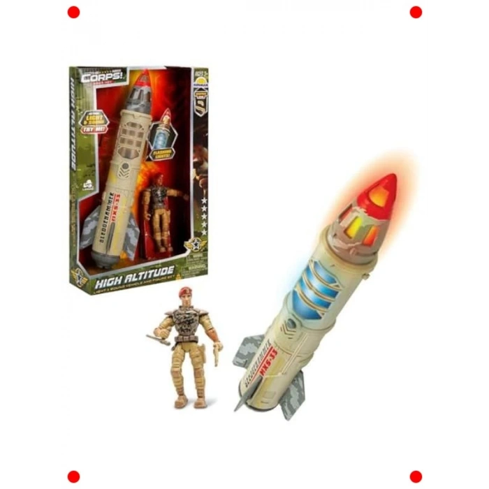 Sesli Işıklı Askeri Roket Oyun Seti