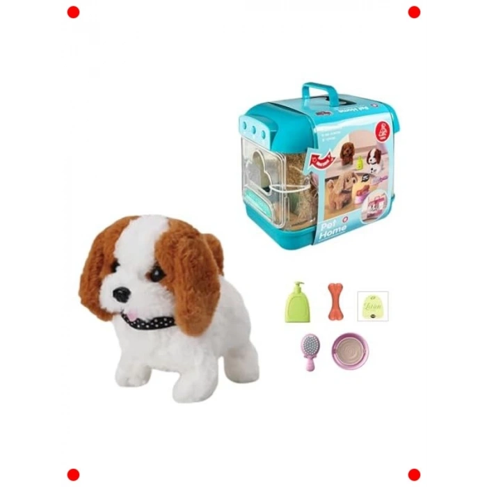 Sesli Işıklı Yürüyen Köpek ve Taşıma Çantalı Set