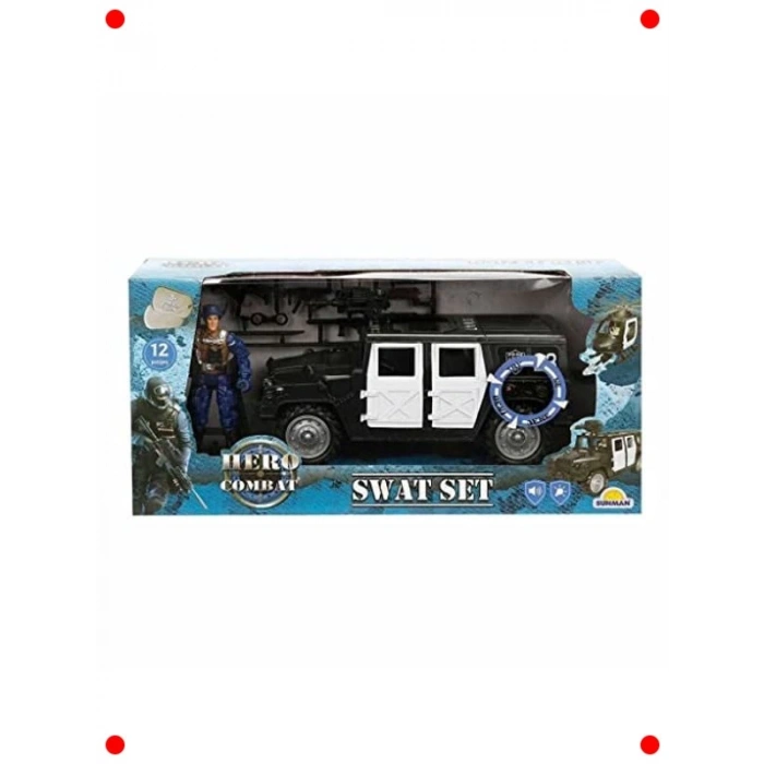 Sesli ve Işıklı 12 Parçalı Polis Oyun Seti